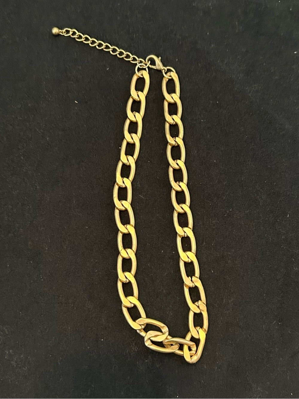 Source Unknown Polished Gold Link Necklace for Women